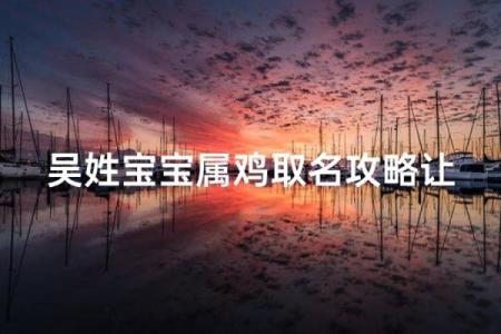 给早上7点出生的属鸡男孩起名适合的字姓名