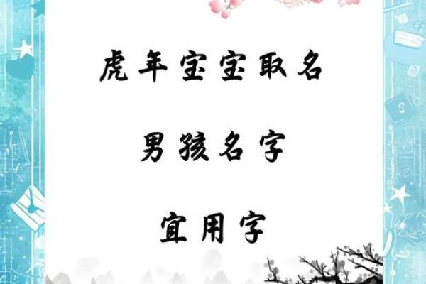 晚上出生的属虎男孩应该如何起名，宜用什么字姓名